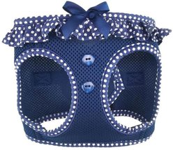 Doggie Design American River Choke Free Polka Dot Collection Dog Harness, Navy, XXX-Large: 30 to 33-in chest