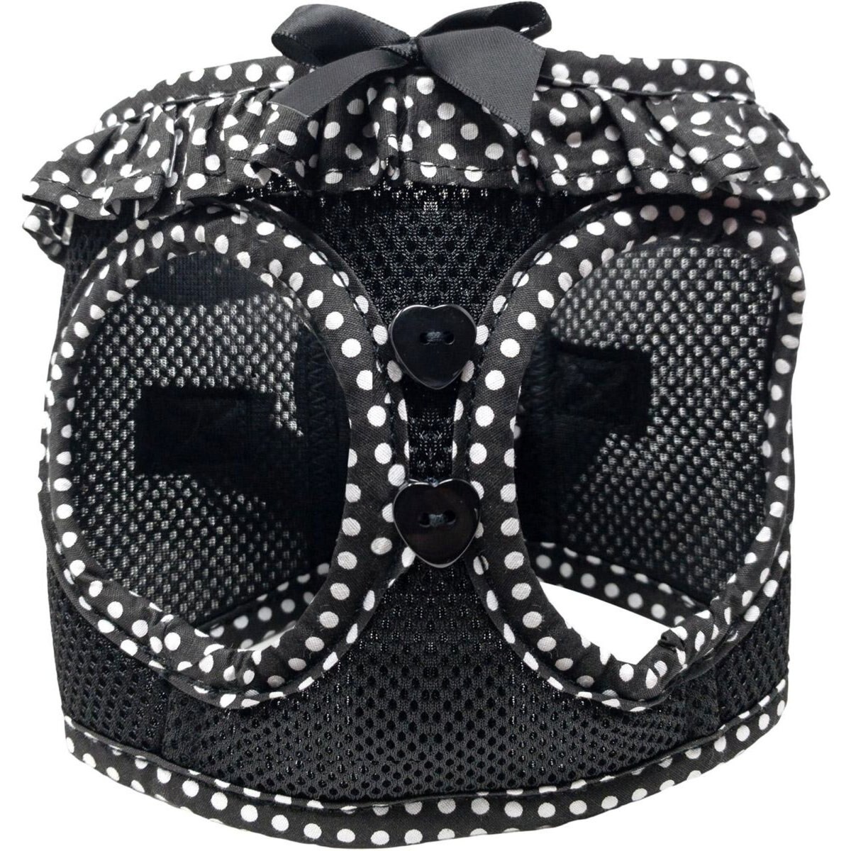 Doggie Design American River Choke Free Polka Dot Collection Dog Harness, Black & White, XX/XXX-Large: 27 to 30-in chest