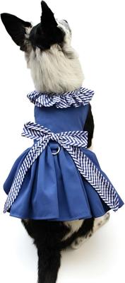 Show full view: Doggie Design Gingham Dog Dress, Blue, Medium slide 3 of 5