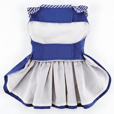 Show full view: Doggie Design Gingham Dog Dress, Blue, Medium slide 2 of 5