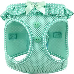 Doggie Design American River Choke Free Polka Dot Collection Dog Harness, Teal, Small: 13 to 16-in chest