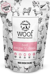The New Zealand Natural Pet Food Co. Woof All Lifestages Natural Beef Tongue 'n' Cheek Dehydrated Dog Natural Chew Treats, 1.76-oz