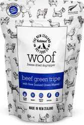 The New Zealand Natural Pet Food Co. Woof All Lifestages Natural Beef Green Tripe Dog Food Topper, 6.3-oz