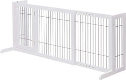 Unipaws Expandable Walk Through Door Free-Standing Dog Gate, White slide 2 of 7