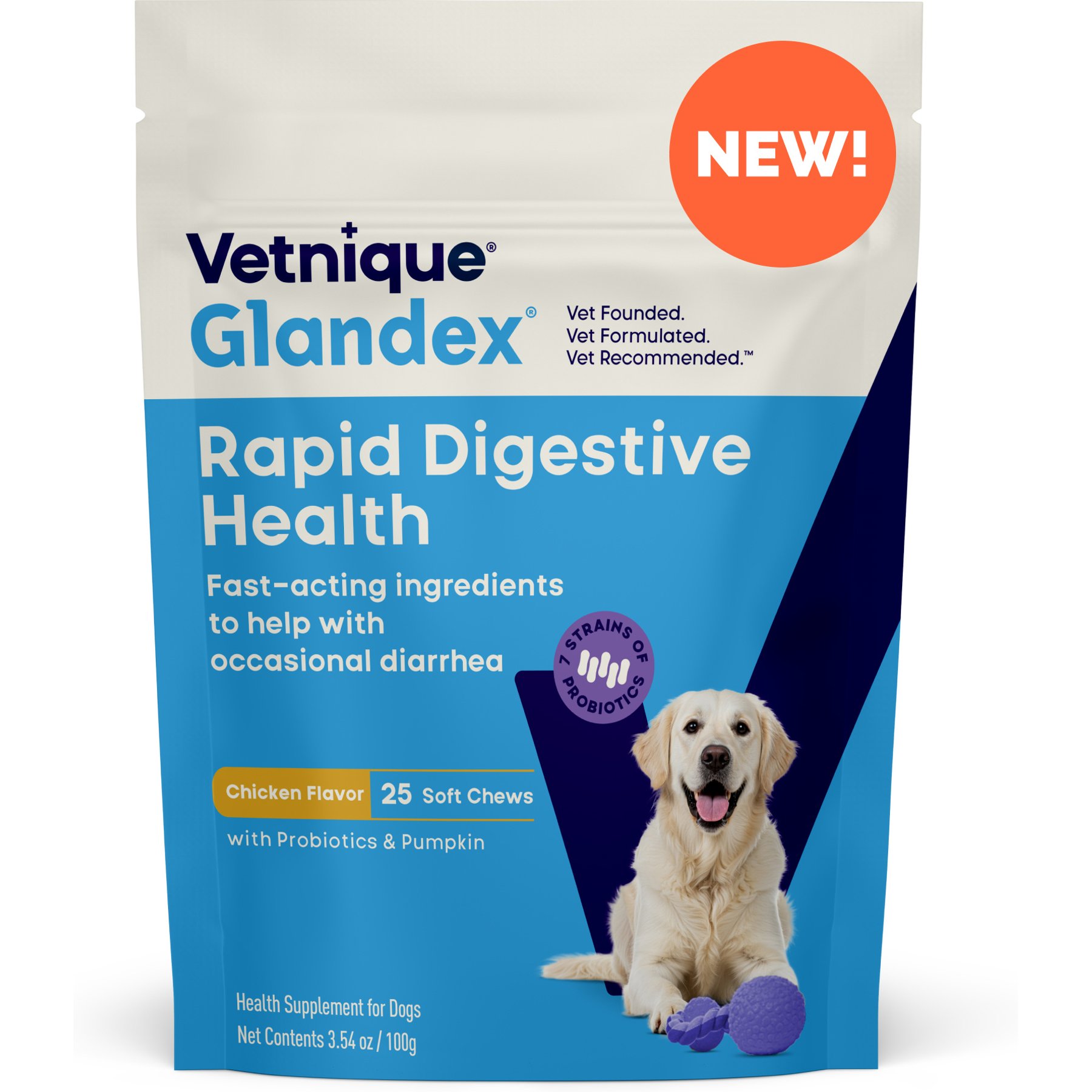 VETNIQUE LABS Glandex Rapid Digestive Health Chicken Flavored Soft