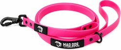 Mad Dog Products Biothane Training Outdoor Use Waterproof Traffic Handle Standard Dog Leash with Short Handle, 6-ft long, 3/4-in wide, Pink