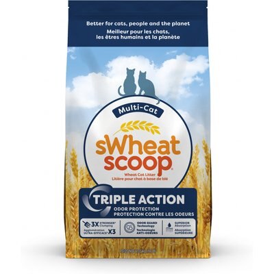 sWheat Scoop sWheat Scoop Triple Action Natural Wheat Cat Litter, 14-lb bag