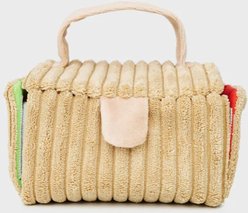 EYS Interactive Hide & Seek Picnic Basket Squeaky Plush Dog Toy, Multicolor
