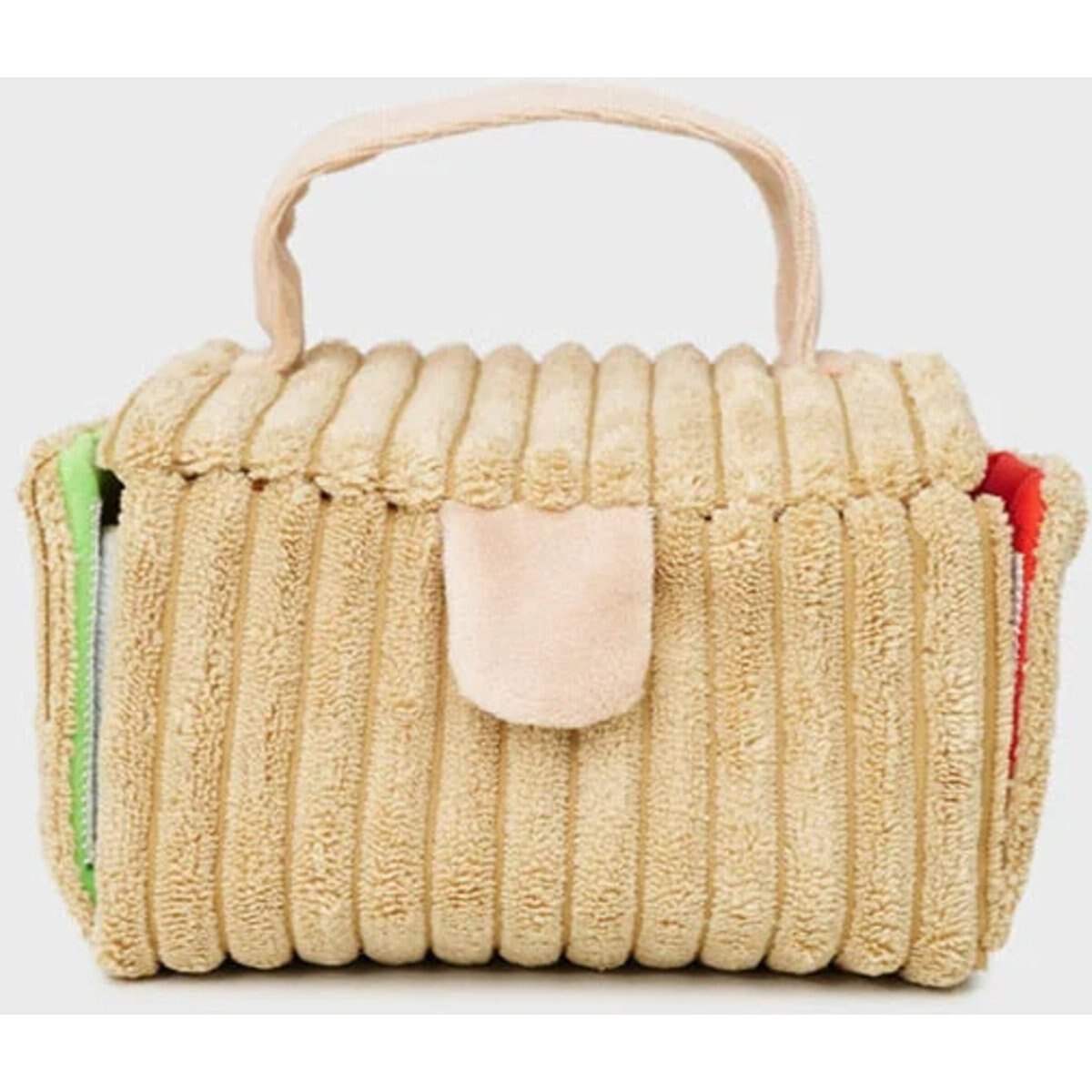 EYS Interactive Hide & Seek Picnic Basket Squeaky Plush Dog Toy, Multicolor