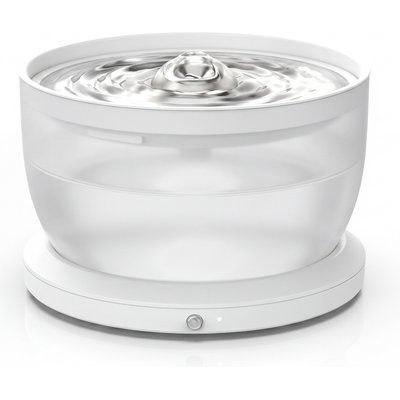 Casfuy Casfuy W8LE Upgraded Wireless Dog & Cat Water Fountain with Stainless Steel Tray, 102-oz, White