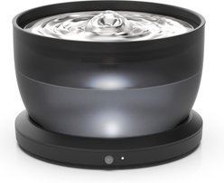 Casfuy W8LE Upgraded Wireless Dog & Cat Water Fountain with Stainless Steel Tray, 102-oz, Black