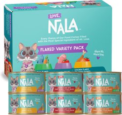 Love, Nala Variety Pack Adult Grain-Free Chicken Flaked Wet Cat Food, 2.8-oz can, case of 24