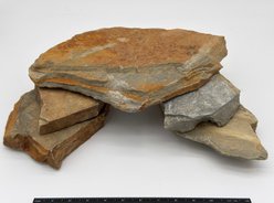 NATURE'S ROCKS Golden Harvest Slate Aquarium Rock, Orange/Silver Gray, 20-lb