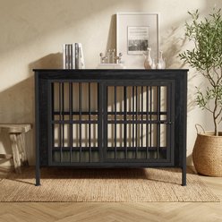 Rupzen Furniture-Style TV Stand Dog Crate, Black, 40-in slide 2 of 8