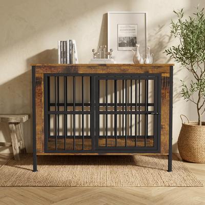 Show full view: Rupzen Furniture-Style TV Stand Dog Crate, Brown, 40-in slide 8 of 8