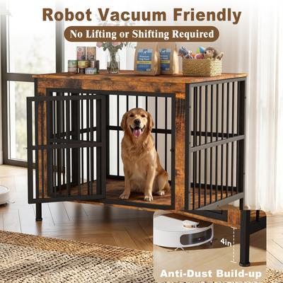 Show full view: Rupzen Furniture-Style TV Stand Dog Crate, Brown, 40-in slide 5 of 8