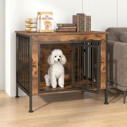 Rupzen Heavy-Duty Furniture-Style Dog Crate, Brown, 32 Inch