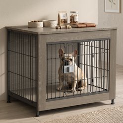Rupzen Decorative Side Table Dog Crate, Light Gray, 27 Inch slide 1 of 7