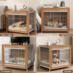 Rupzen Decorative Side Table Dog Crate, Yellow, 27 Inch slide 2 of 7