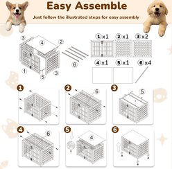 Rupzen Furniture Style End Table Dog Crate, Black, 32 Inch slide 2 of 8