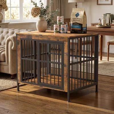 Show full view: Rupzen Furniture-Style TV Stand Dog Crate, Brown, 40-in slide 3 of 8
