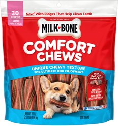 Milk-Bone Mini Comfort Chews Real Beef Dog Treats, 30 count
