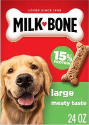 Milk-Bone Original Beef Flavored Crunchy Large Dog Treats, 1.5-lb box