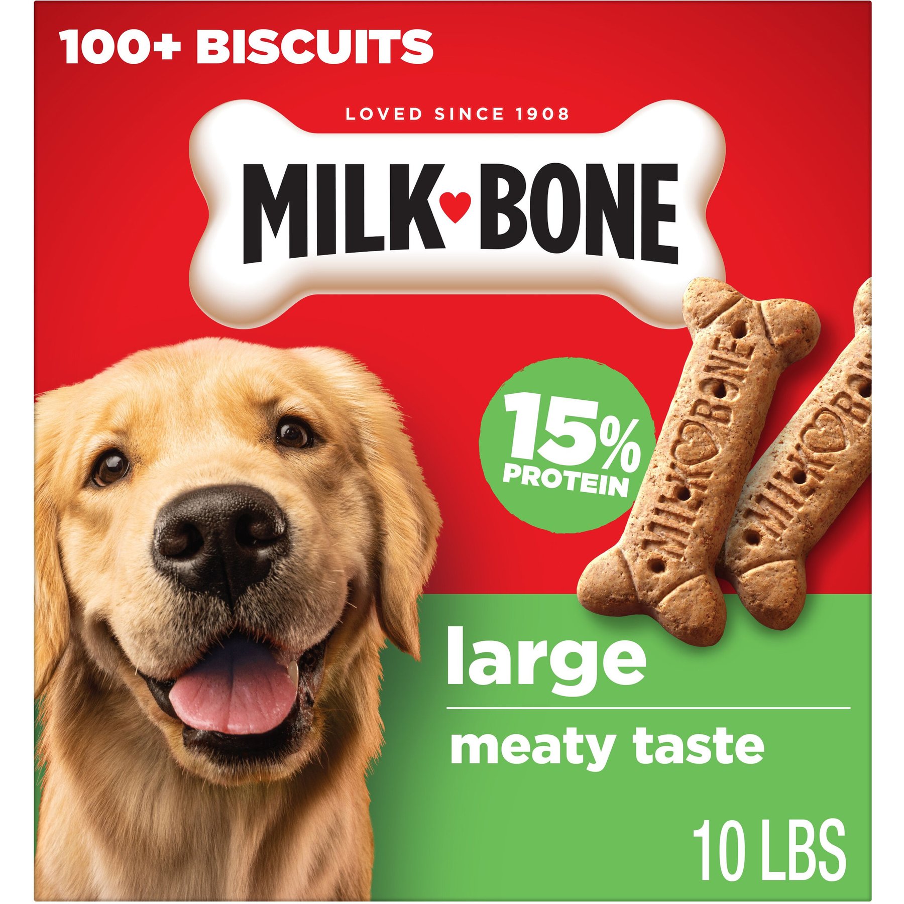Milk-Bone Original Beef Flavored Crunchy Large Dog Treats, 10-lb box