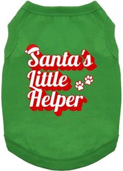 Doggie Design Santa's Little Helper Graphic Dog Shirt, Green, XX-Large