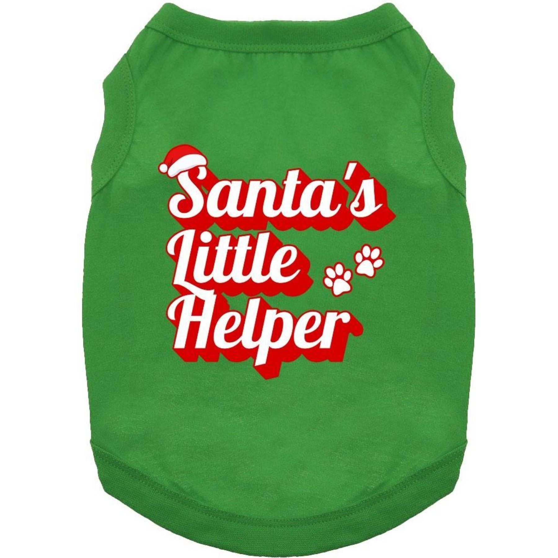 Doggie Design Santa's Little Helper Graphic Dog Shirt, Green, XX-Large