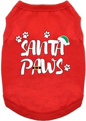 Doggie Design Santa Paws Graphic Dog Shirt, Red, X-Large