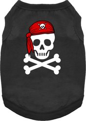 Doggie Design Pirate Skull with Red Bandana Graphic Dog Shirt, Black, XXX-Large