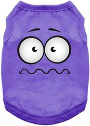 Doggie Design Nervous Face Graphic Dog Shirt, Purple, XXX-Large slide 1 of 3