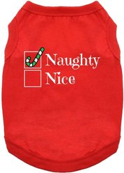 Doggie Design Naughty Graphic Dog Shirt, Red, Large