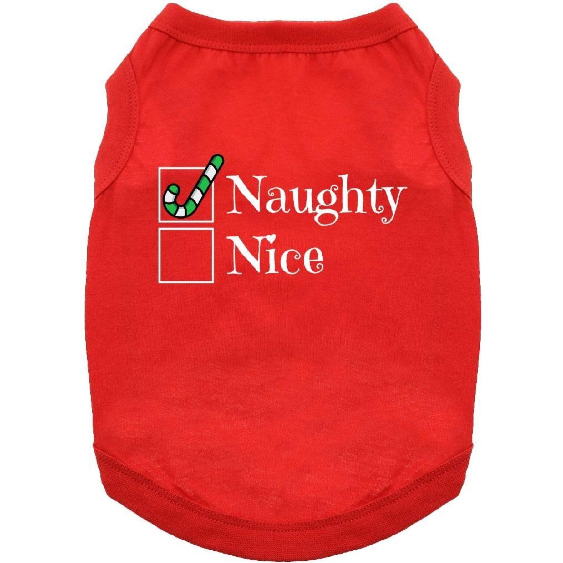 Doggie Design Naughty Graphic Dog Shirt, Red, Medium