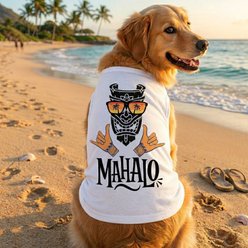 Doggie Design Mahalo Graphic Dog Shirt, White, Medium slide 2 of 3