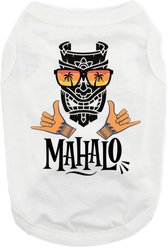 Doggie Design Mahalo Graphic Dog Shirt, White, XXX-Large
