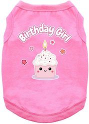 Doggie Design Birthday Girl Graphic Dog Shirt, Pink, Small