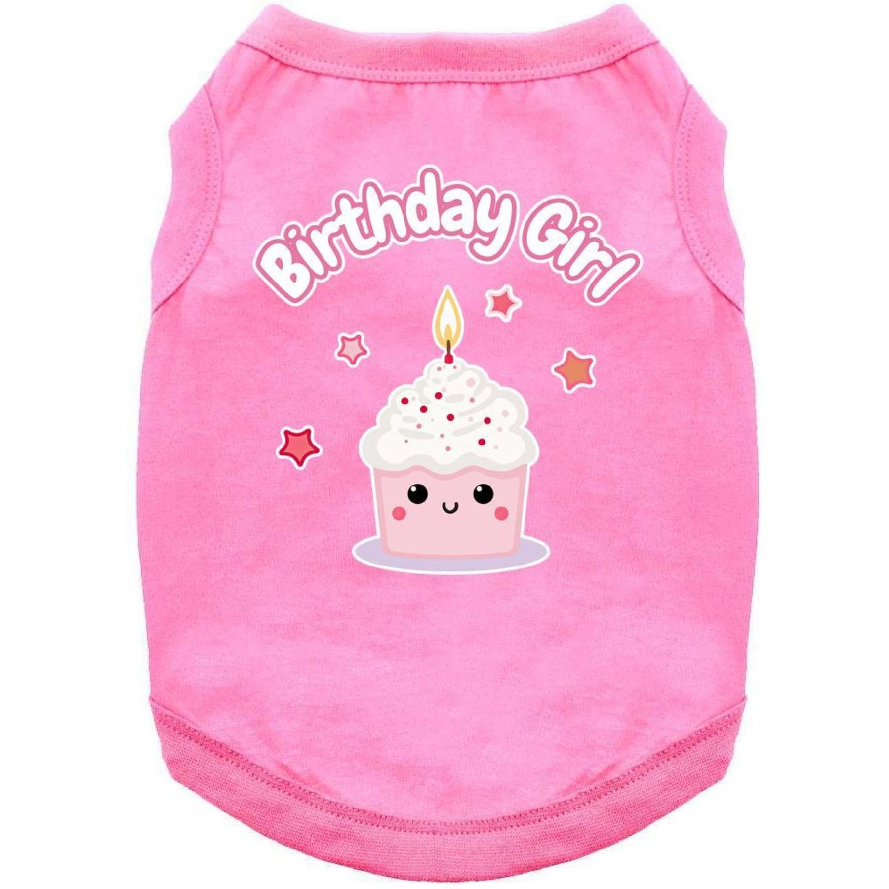 Doggie Design Birthday Girl Graphic Dog Shirt, Pink, Large