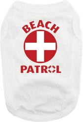 Doggie Design Beach Patrol Graphic Dog Shirt, White, Large slide 1 of 3