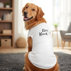 Doggie Design Bee Kind Graphic Dog Shirt, White, Small slide 2 of 3