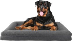 Pet Adobe Orthopedic Bolster Dog Bed, Grey, Large: 45-in
