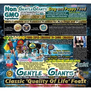Gentle Giants Natural Non-GMO Dog & Puppy Chicken Dry Dog Food, 3-lb bag