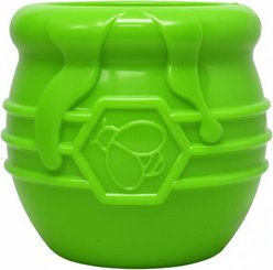 SodaPup Honey Pot eCup Treat Dispenser & Durable PUP-X Rubber Enrichment Dog Toy, Green, Large
