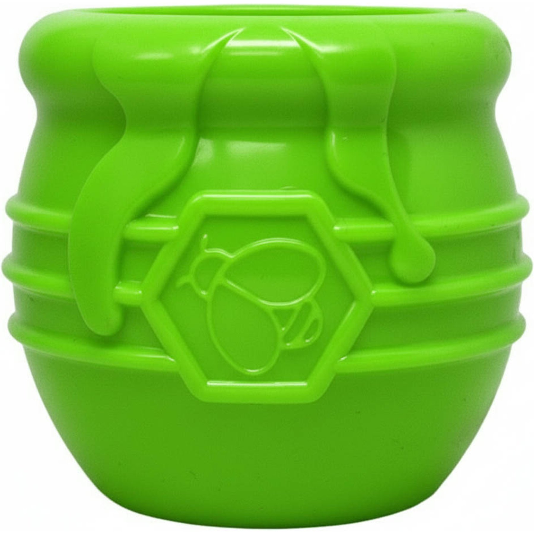 SodaPup Honey Pot eCup Treat Dispenser & Durable PUP-X Rubber Enrichment Dog Toy, Green, Large