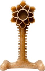SodaPup Honey Bone Dental Flower Tower & Indestructible Nylon Tough Dog Chew Toy, Natural Brown, X-Large