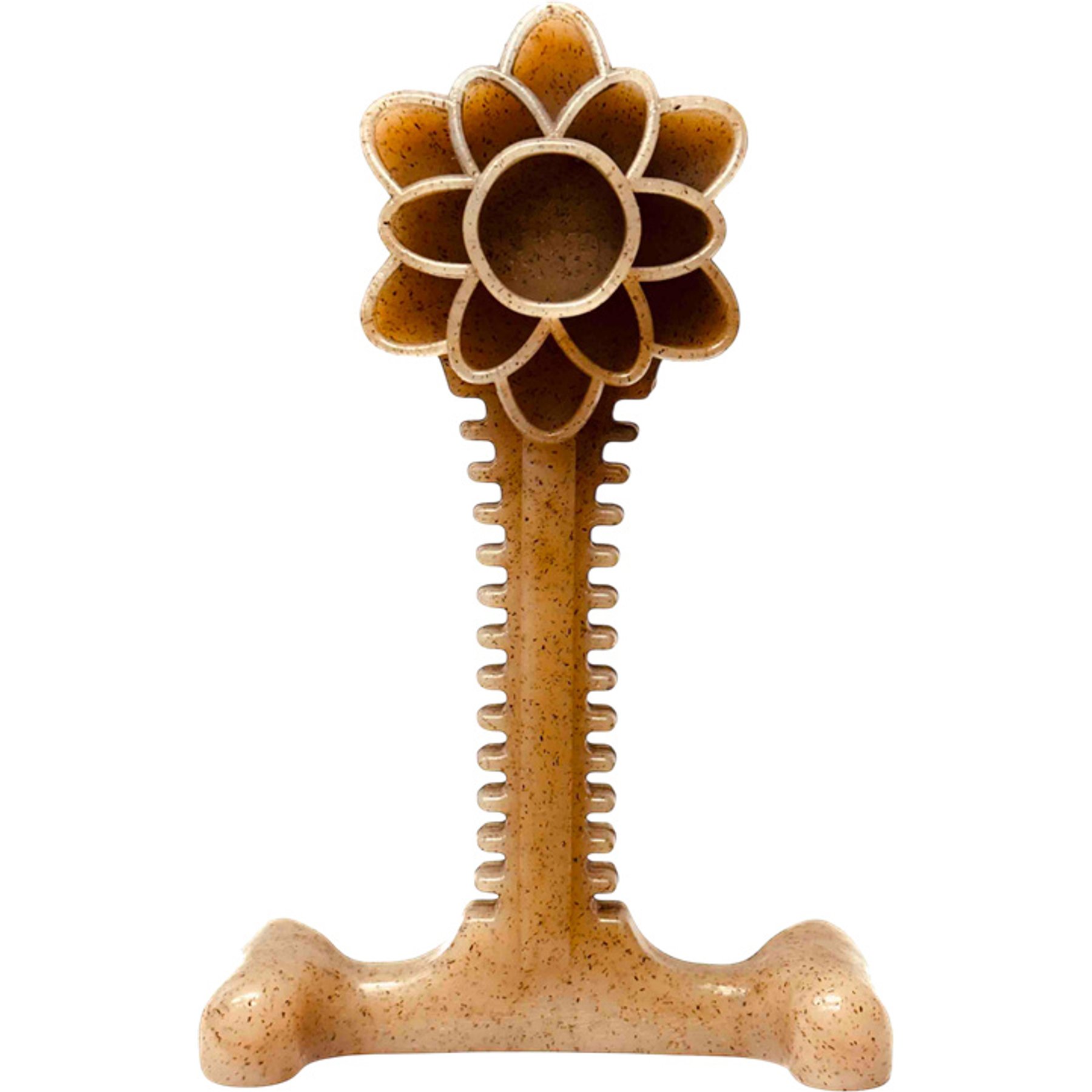 SodaPup Honey Bone Dental Flower Tower & Indestructible Nylon Tough Dog Chew Toy, Natural Brown, X-Large