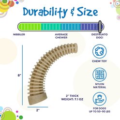 SodaPup Flufflehorn Dental Antler & Indestructible Nylon Tough Dog Chew Toy, Natural Brown, X-Large slide 2 of 6