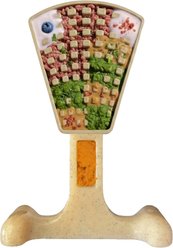 SodaPup 2-in-1 Waffle Tower Nylon & Enrichment Tough Chew Dog Toy, Natural Brown, Large