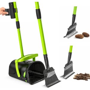 Pupzle Dry & Wet Metal Dog Pooper Scooper with Bag Attachment